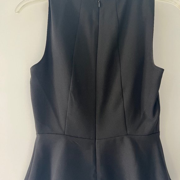 Banana Republic Black Peplum Shirt with White Trim on Bottom - Picture 2 of 3